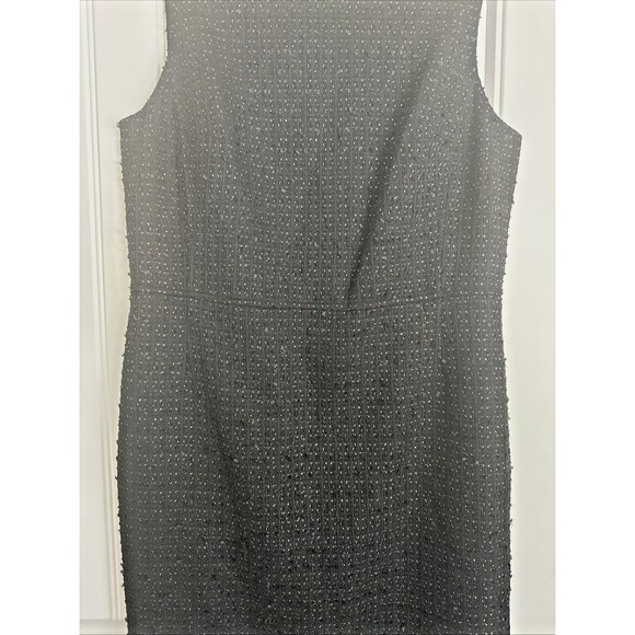 Anne Klein Women's Sleeveless Boucle Sheath Dress Formal Chic Causal Black 8 - Picture 6 of 12